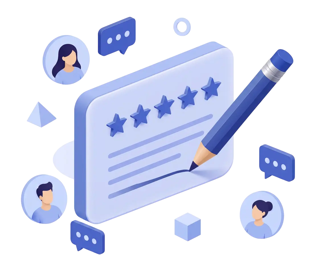 Verified business reviews illustration